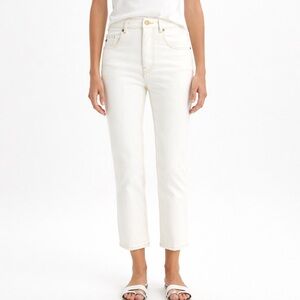 Tory Burch White High Rise Ankle Crop Jeans Size 30